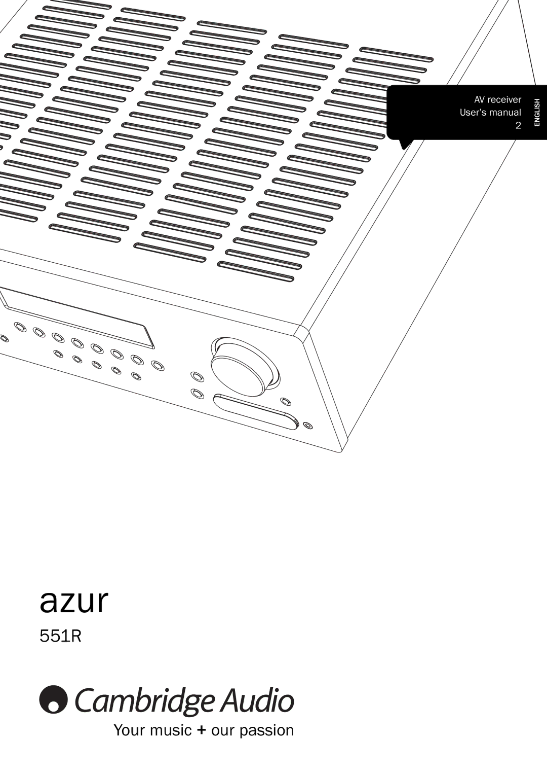 Cambridge Audio 551R user manual Azur 