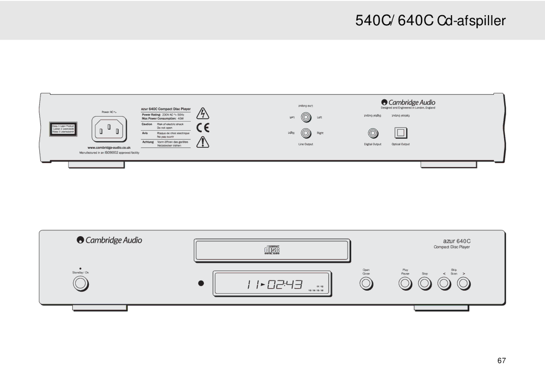 Cambridge Audio user manual Azur 640C 