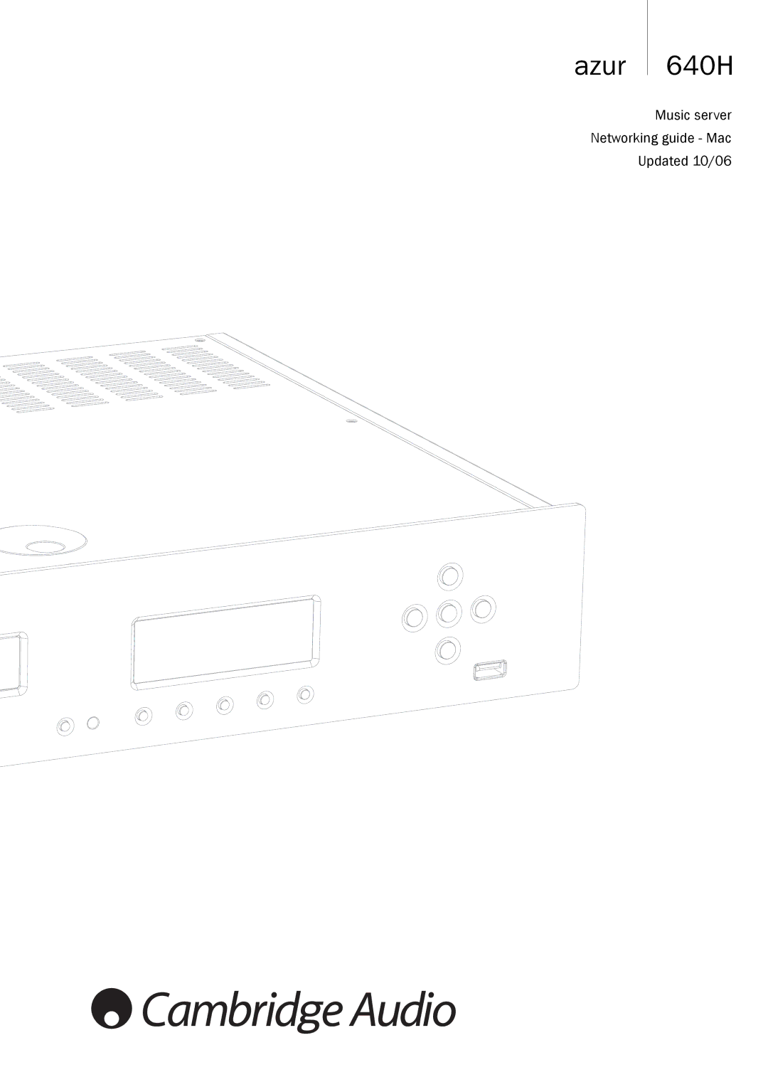 Cambridge Audio manual Azur 640H 