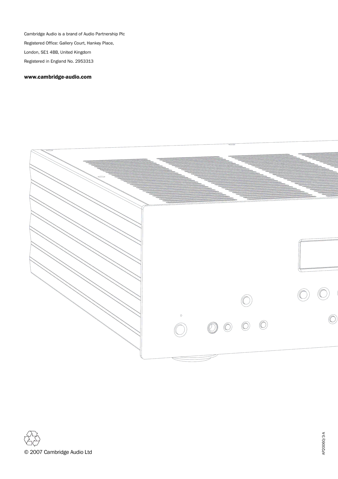 Cambridge Audio 640R user manual AP20060/3-A 