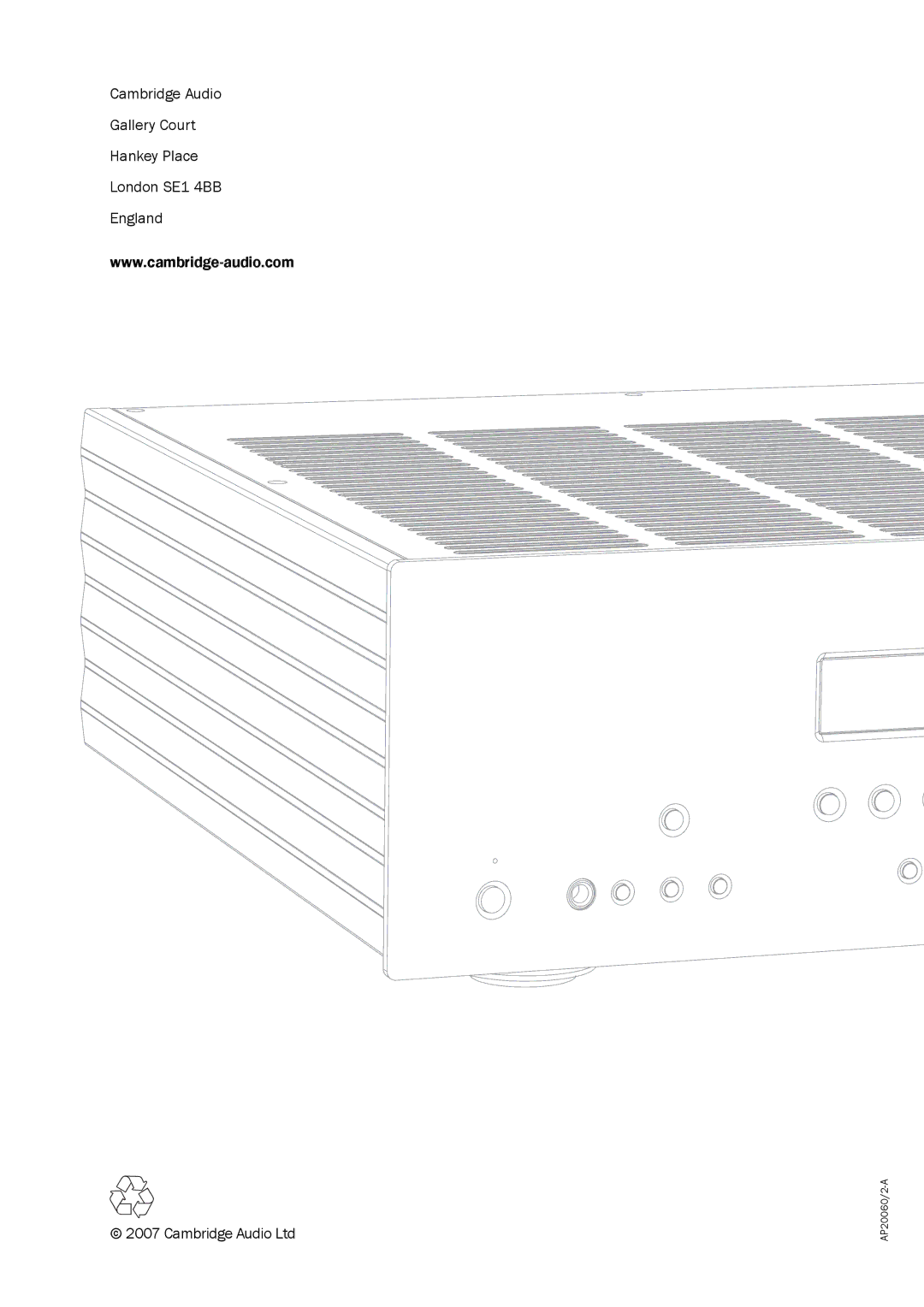 Cambridge Audio 640Razur user manual AP20060/2-A 