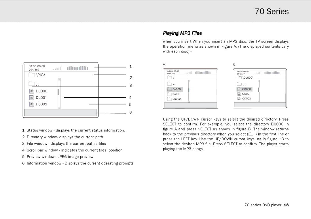 Cambridge Audio 70 manual Series, Playing MP3 Files 