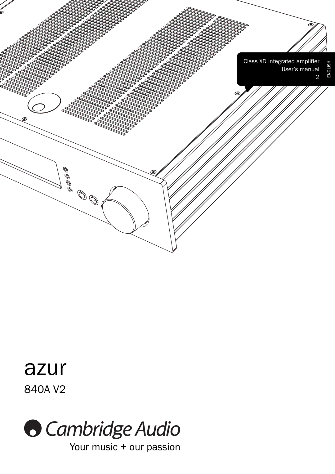 Cambridge Audio 840A V2 user manual Azur 