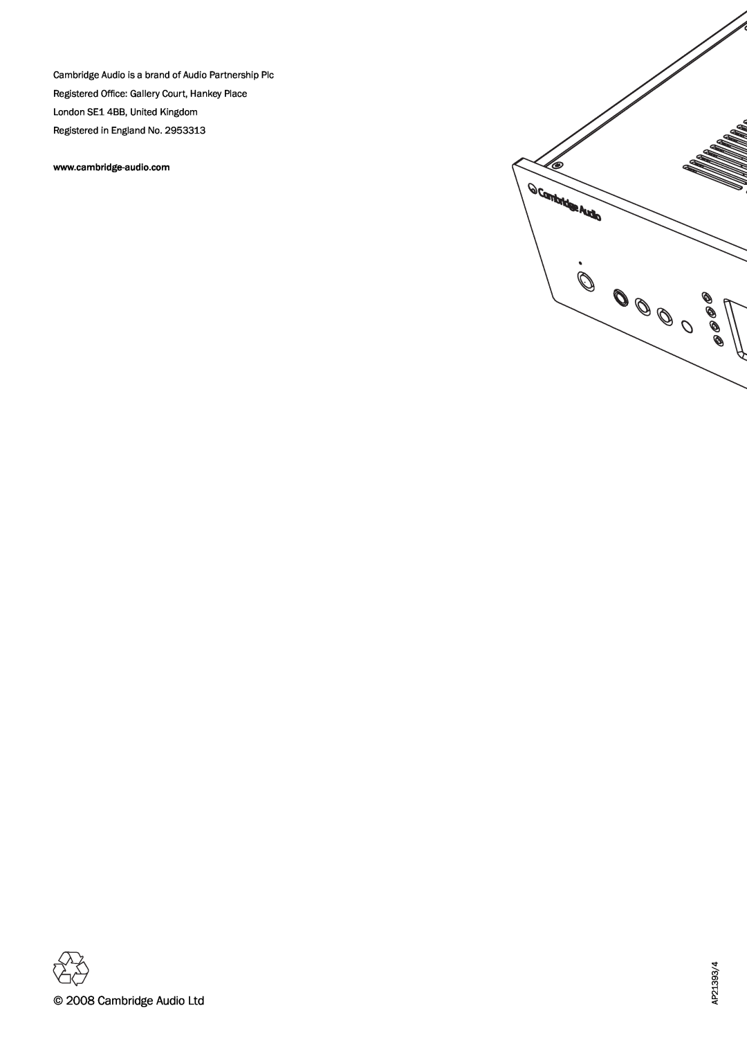 Cambridge Audio 840A V2 user manual 