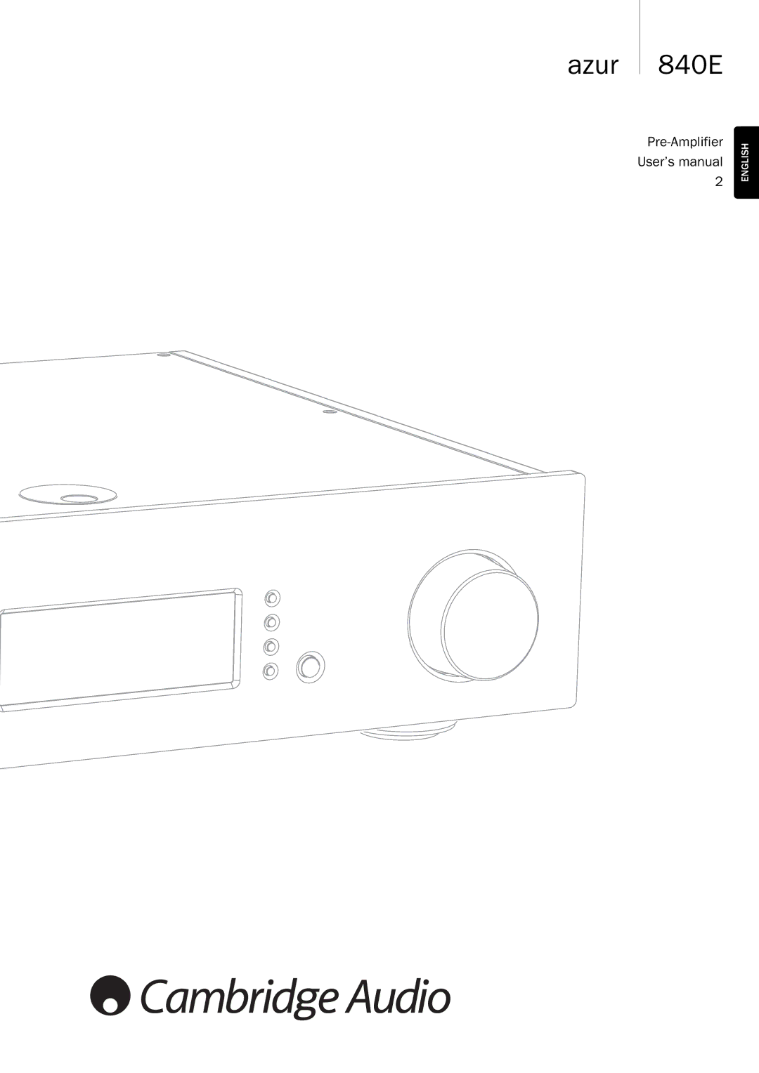 Cambridge Audio Azur 840EW user manual 