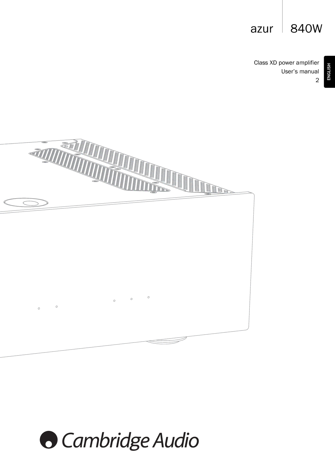 Cambridge Audio Azur 840W user manual 