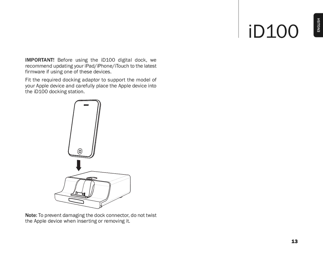 Cambridge Audio ID100 user manual 