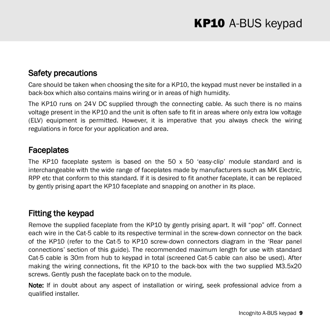 Cambridge Audio KP10 manual Safety precautions 