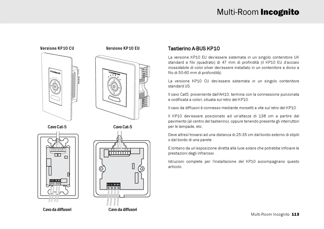 Cambridge Audio Multi-room speaker system manual Multi-Room Incognito 