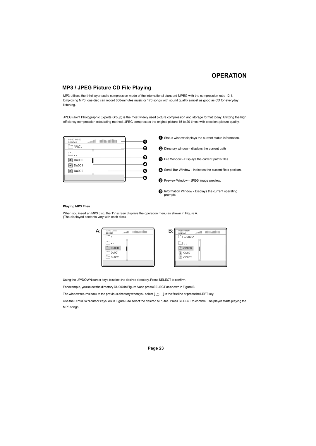 Cambridge Audio SERIES50 owner manual MP3 / Jpeg Picture CD File Playing, Playing MP3 Files 