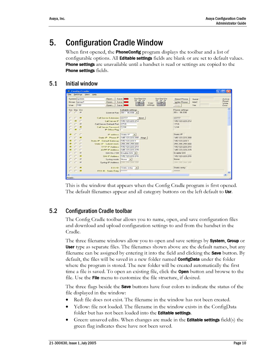 Cambridge SoundWorks 3620 manual Configuration Cradle Window, Initial window, Configuration Cradle toolbar 