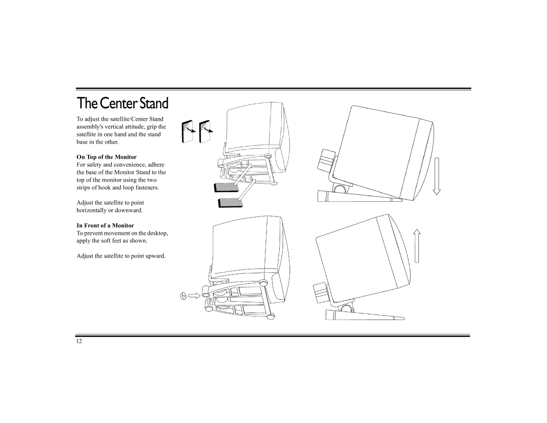 Cambridge SoundWorks 510D operating instructions Center Stand 