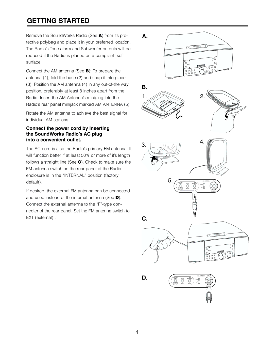 Cambridge SoundWorks 730 user manual Getting Started 