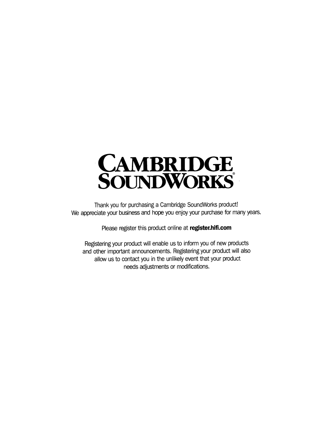 Cambridge SoundWorks 740 user manual 