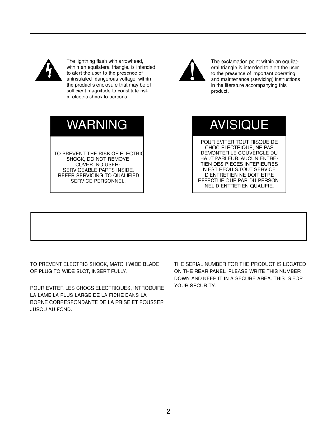 Cambridge SoundWorks AVS550 user manual Avisique 