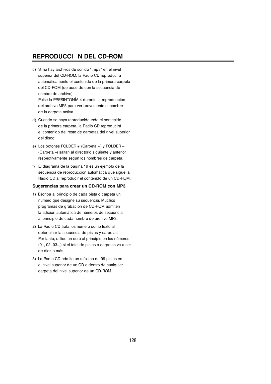 Cambridge SoundWorks C174RCNB user manual Sugerencias para crear un CD-ROM con MP3 