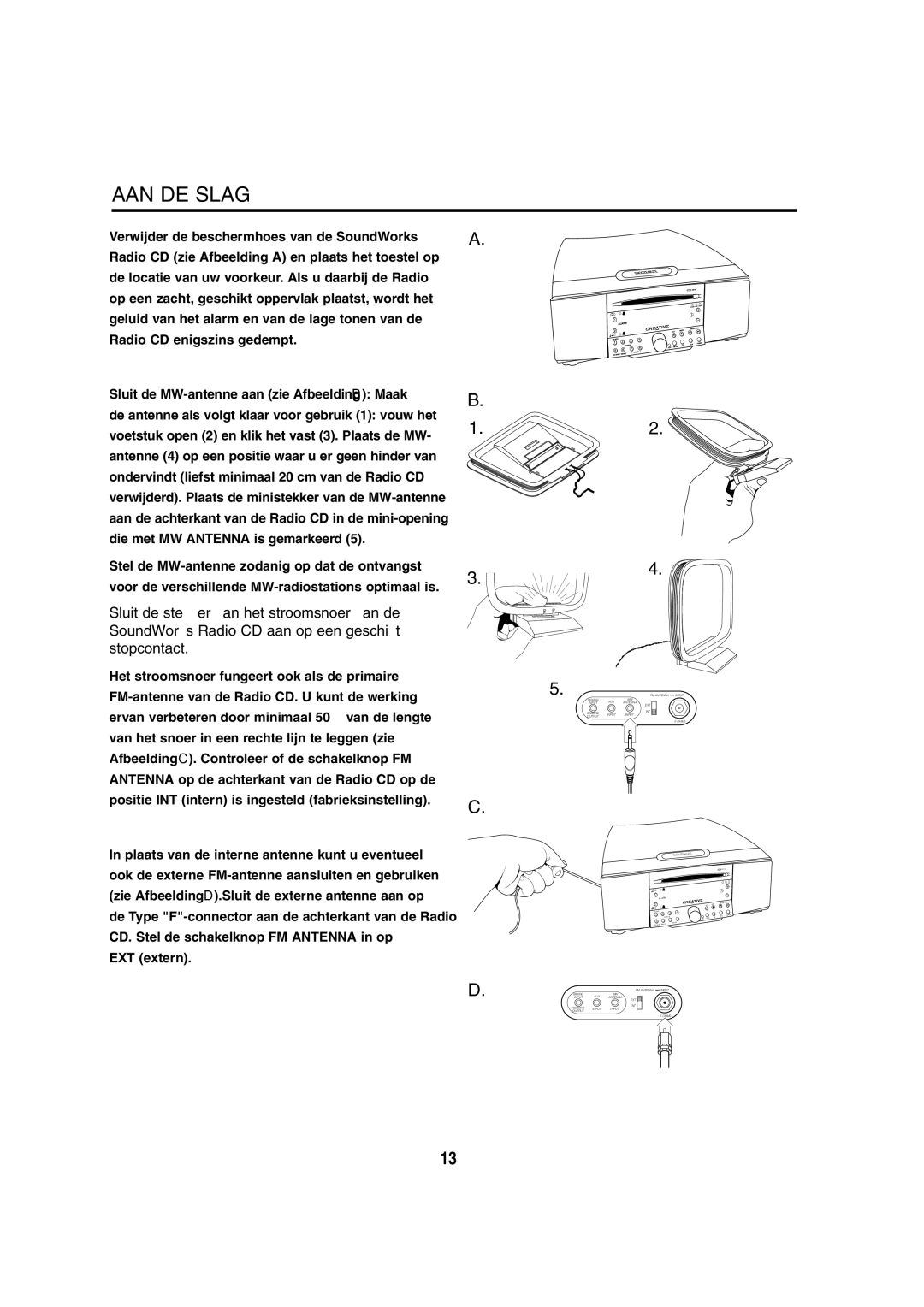 Cambridge SoundWorks C174RCNB user manual AAN DE Slag 