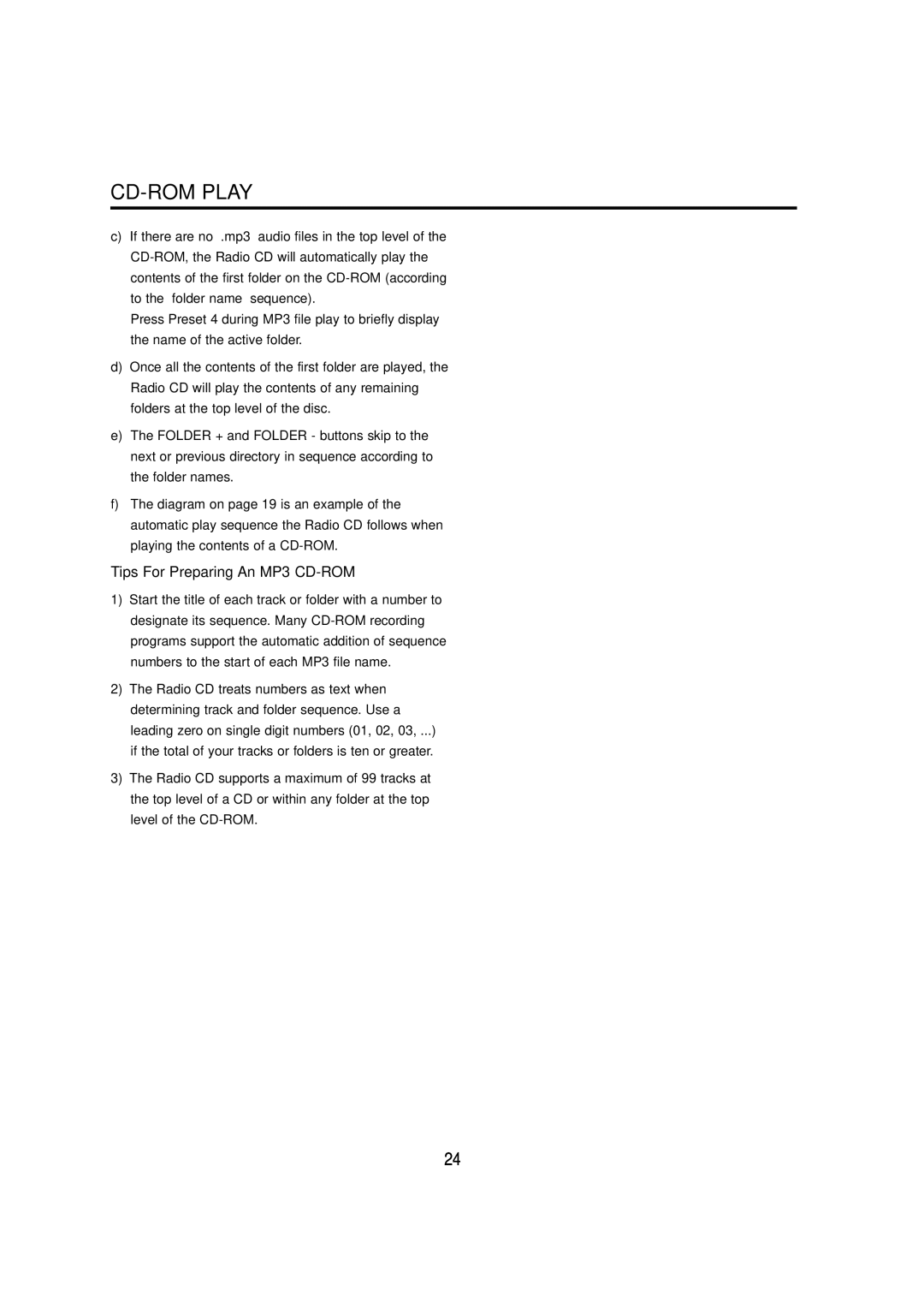 Cambridge SoundWorks C174RCNB user manual Tips For Preparing An MP3 CD-ROM 
