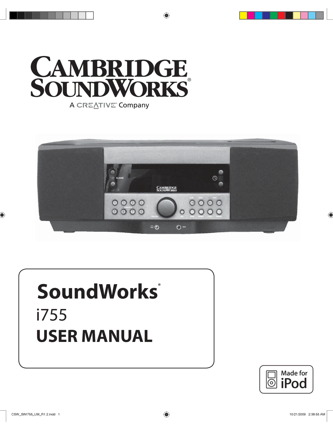 Cambridge SoundWorks I755 user manual SoundWorks 