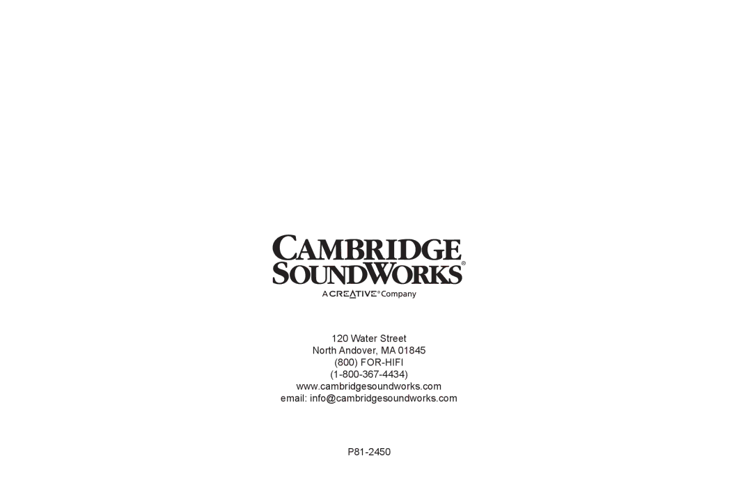 Cambridge SoundWorks MC630-IW, MC650-IW manual 