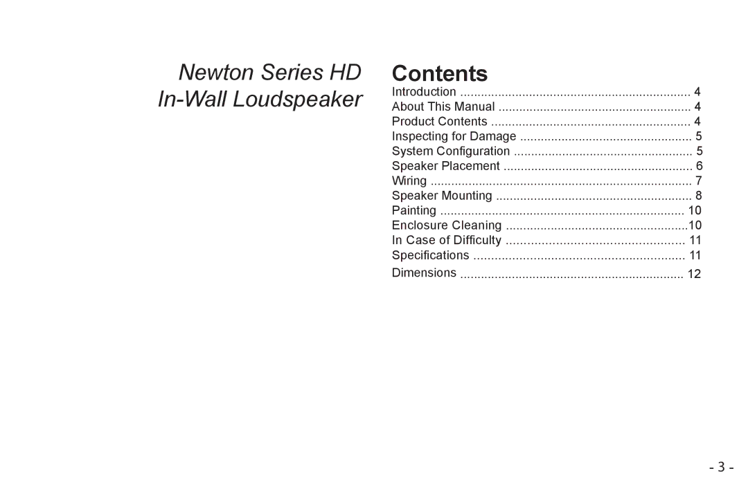 Cambridge SoundWorks MC650-IW, MC630-IW manual Contents 