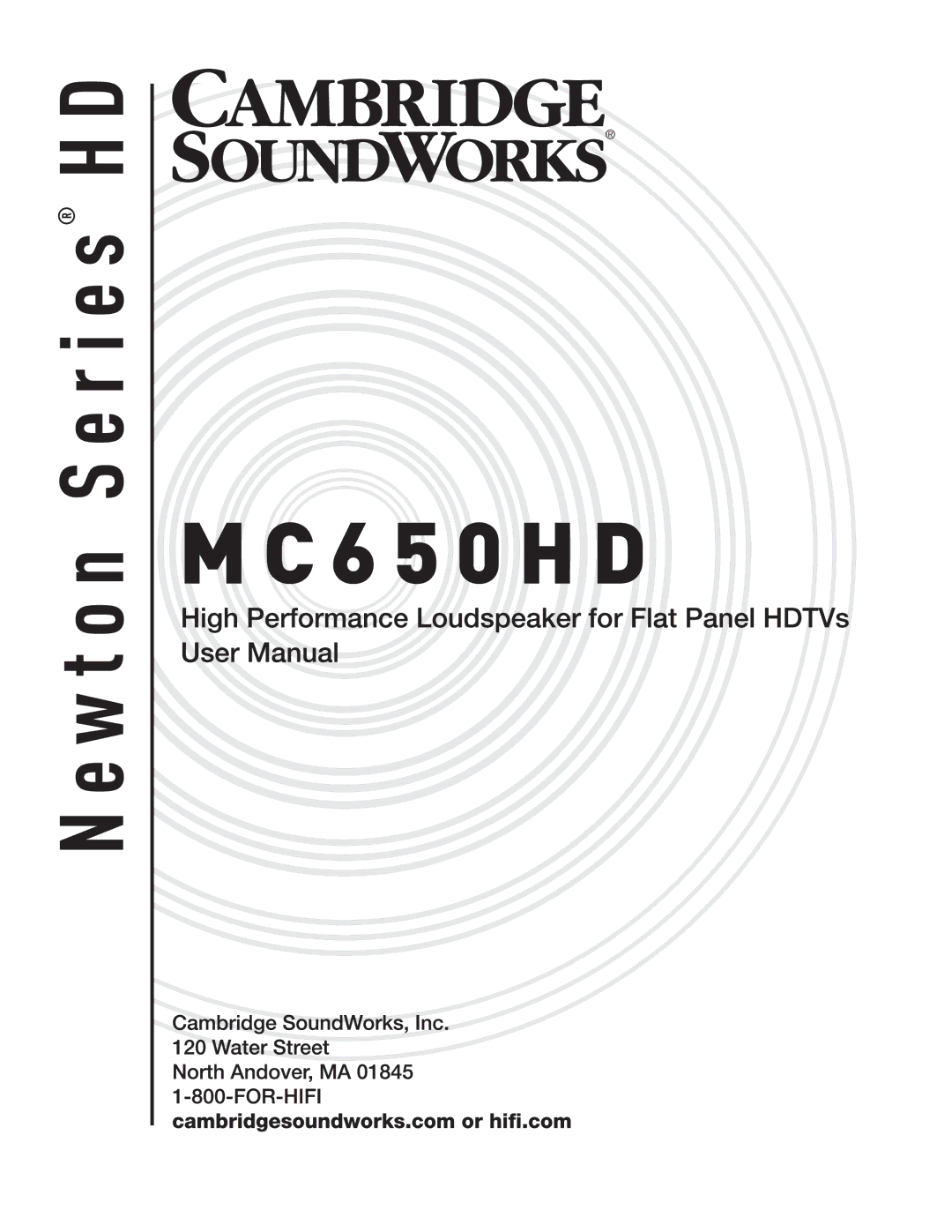 Cambridge SoundWorks MC650HD manual 