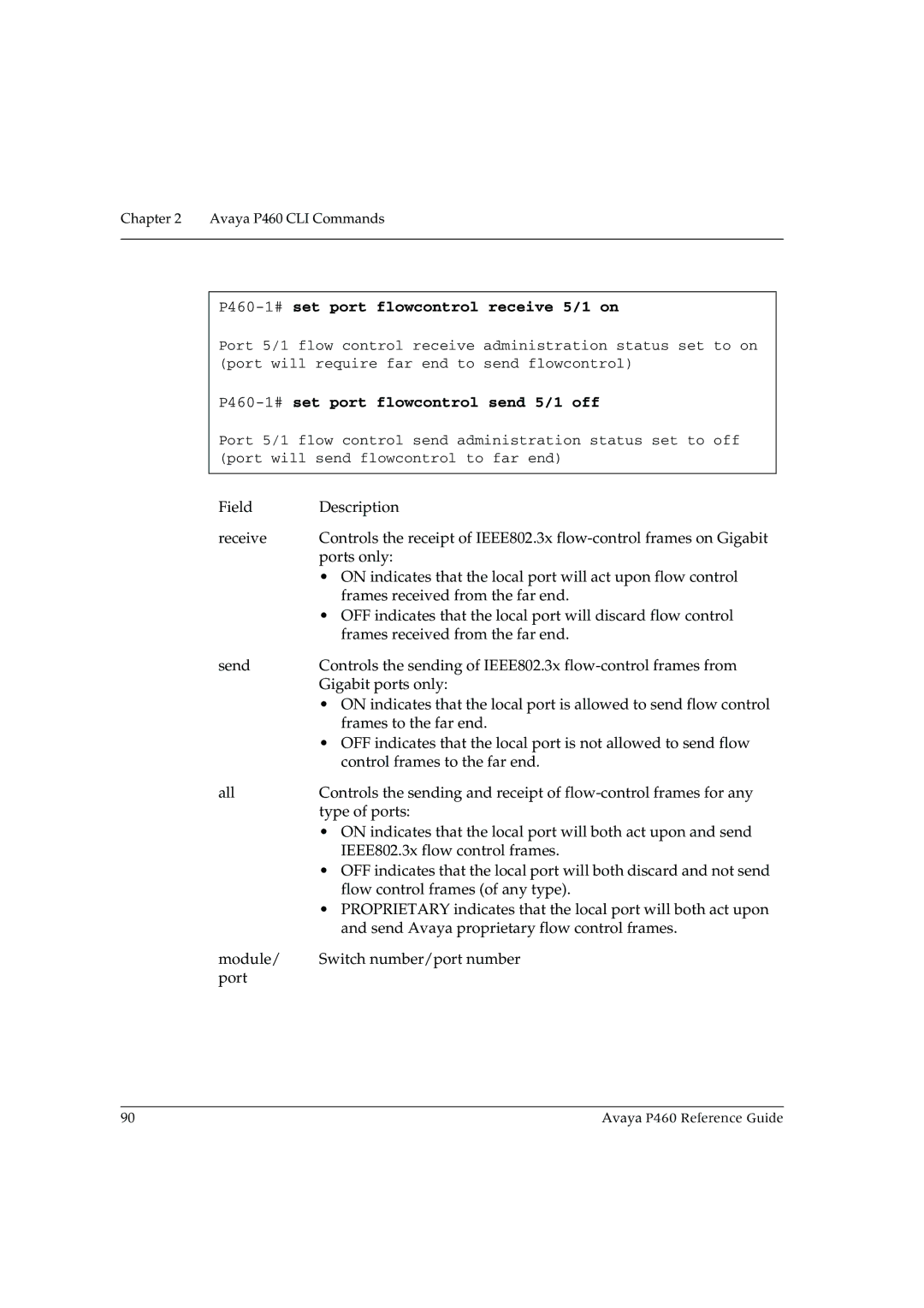 Cambridge SoundWorks manual P460-1#set port flowcontrol receive 5/1 on, P460-1#set port flowcontrol send 5/1 off 