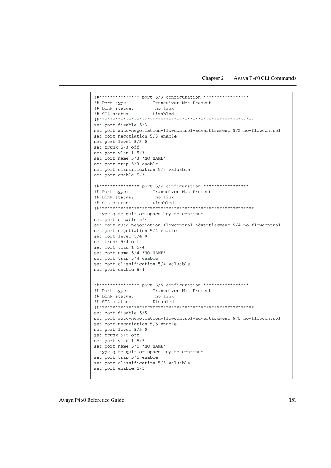 Cambridge SoundWorks manual Avaya P460 Reference Guide 151 