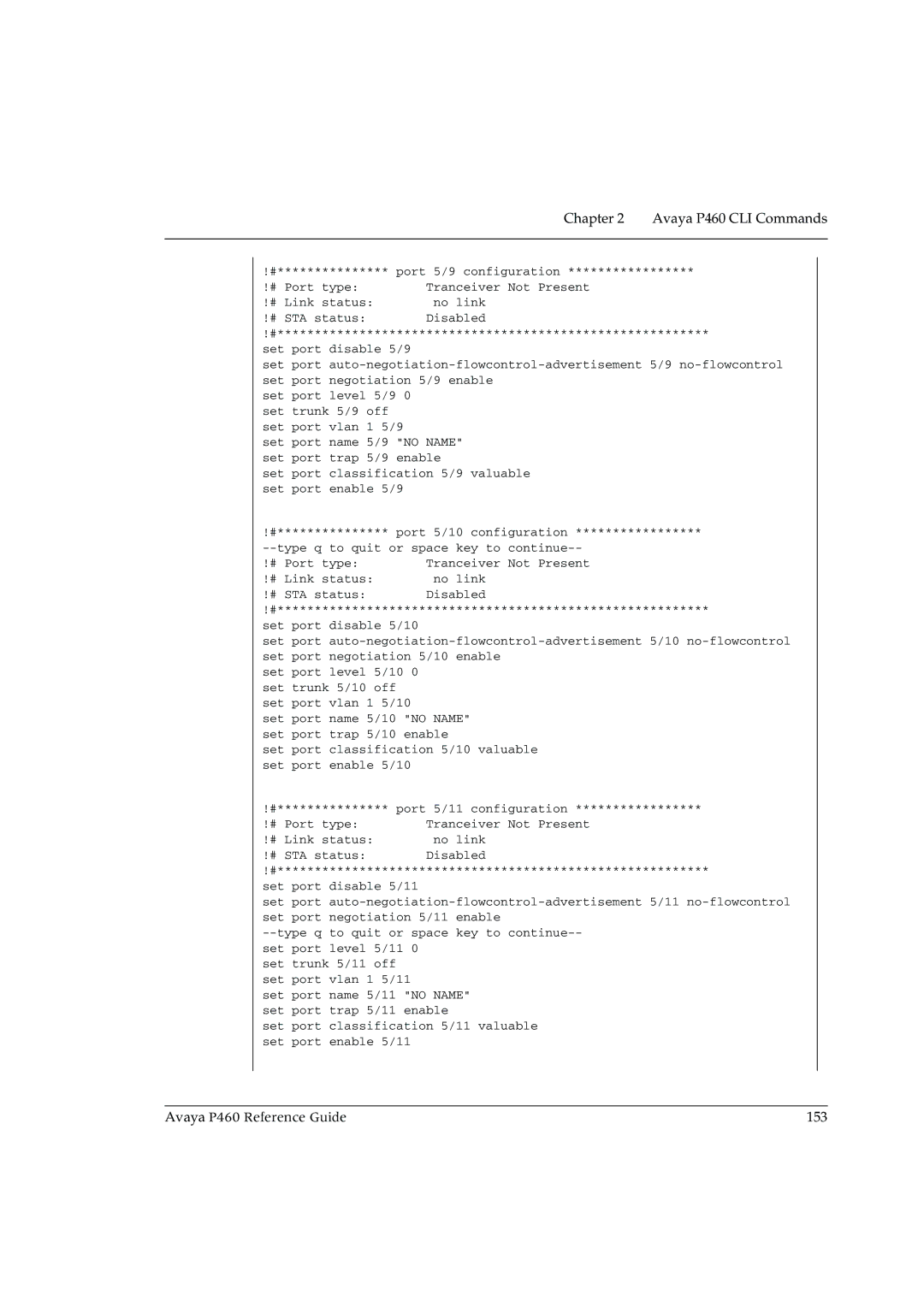 Cambridge SoundWorks manual Avaya P460 Reference Guide 153 