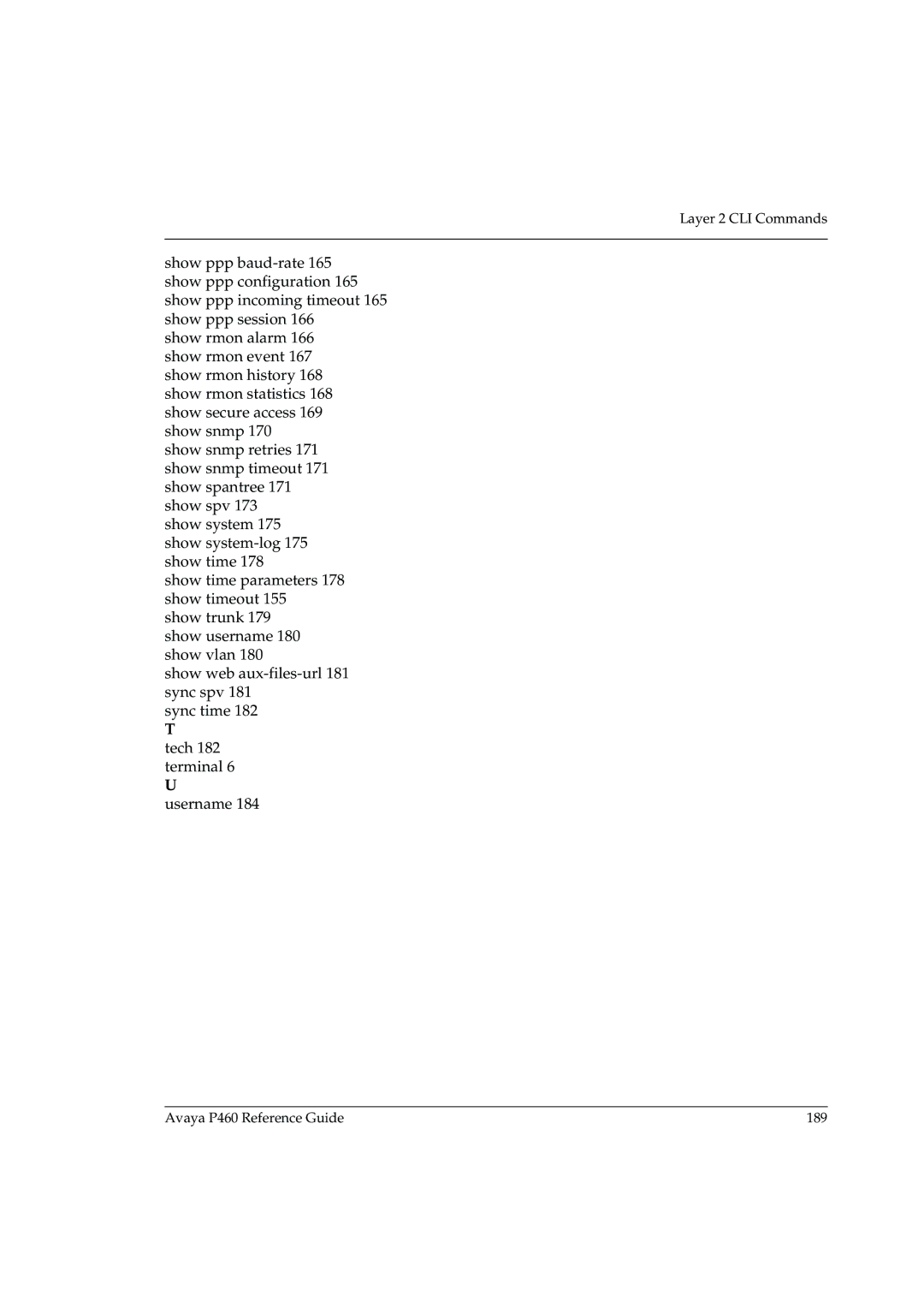 Cambridge SoundWorks manual Avaya P460 Reference Guide 189 