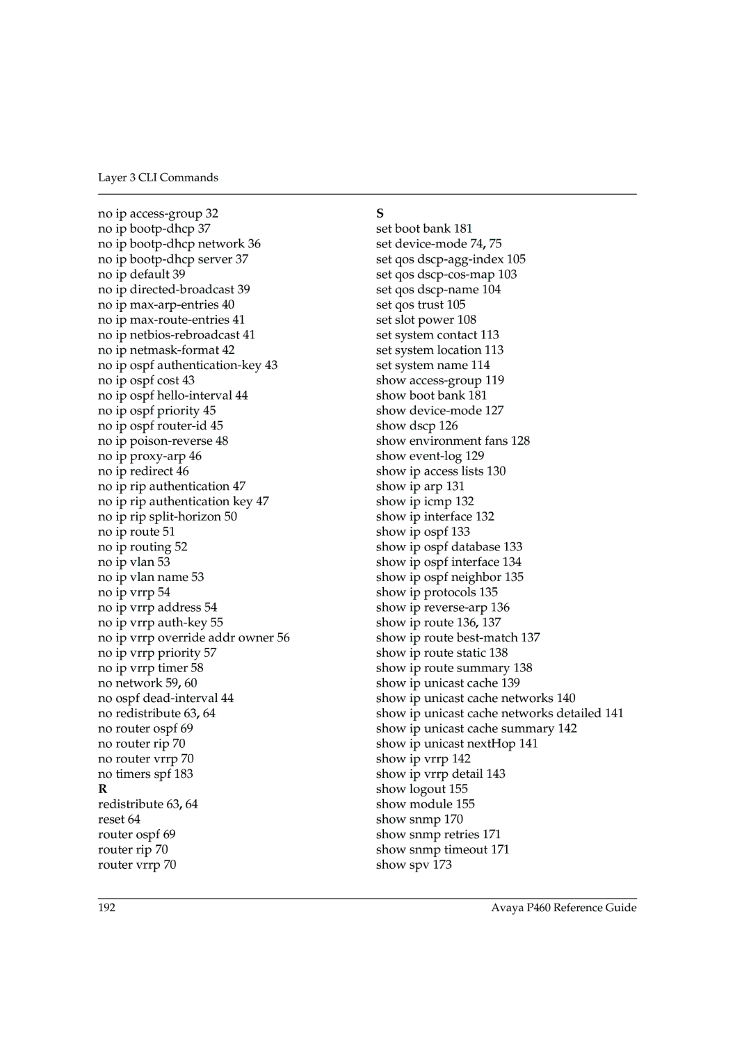 Cambridge SoundWorks P460 manual Layer 3 CLI Commands 