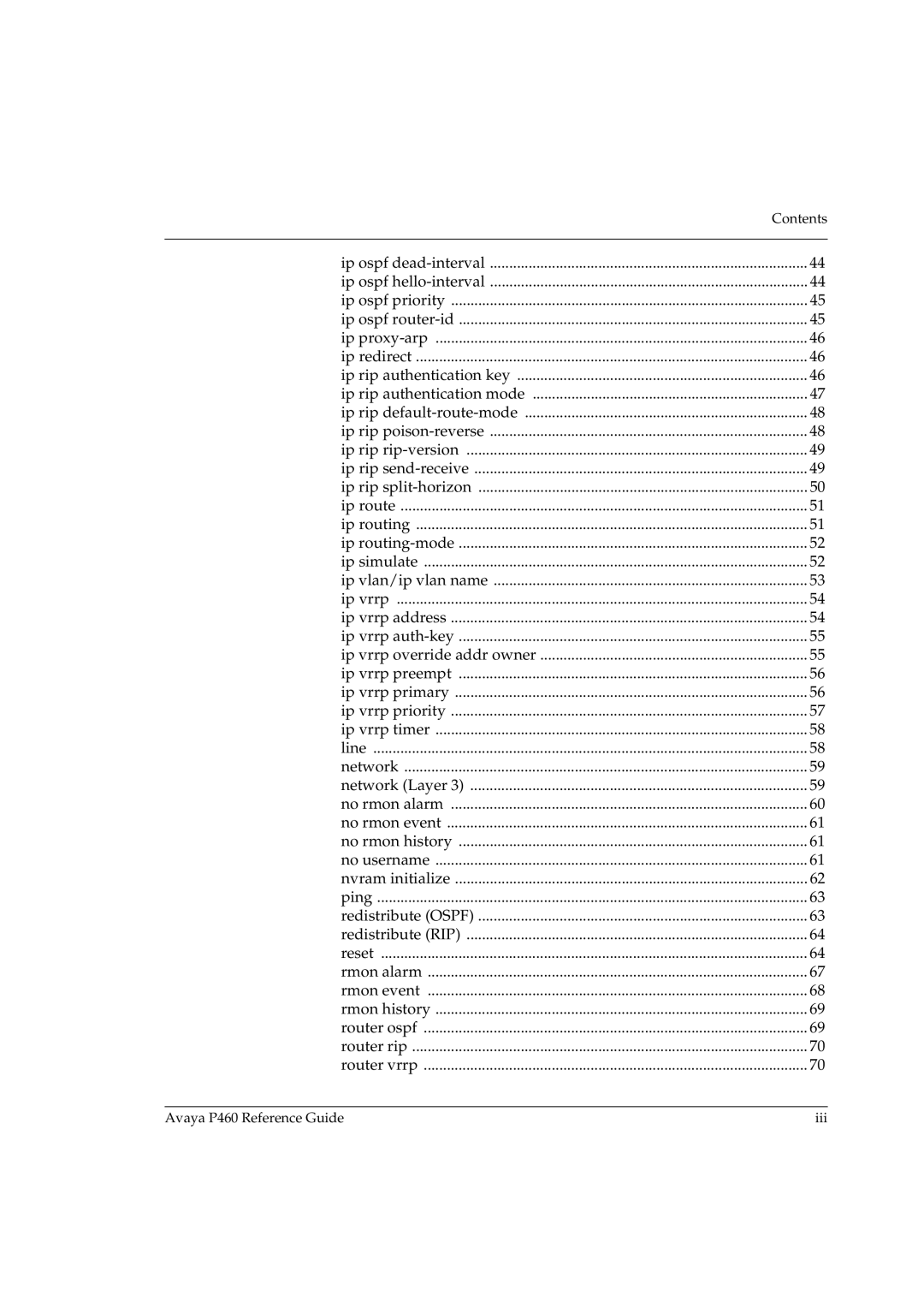 Cambridge SoundWorks manual Avaya P460 Reference Guide Iii 