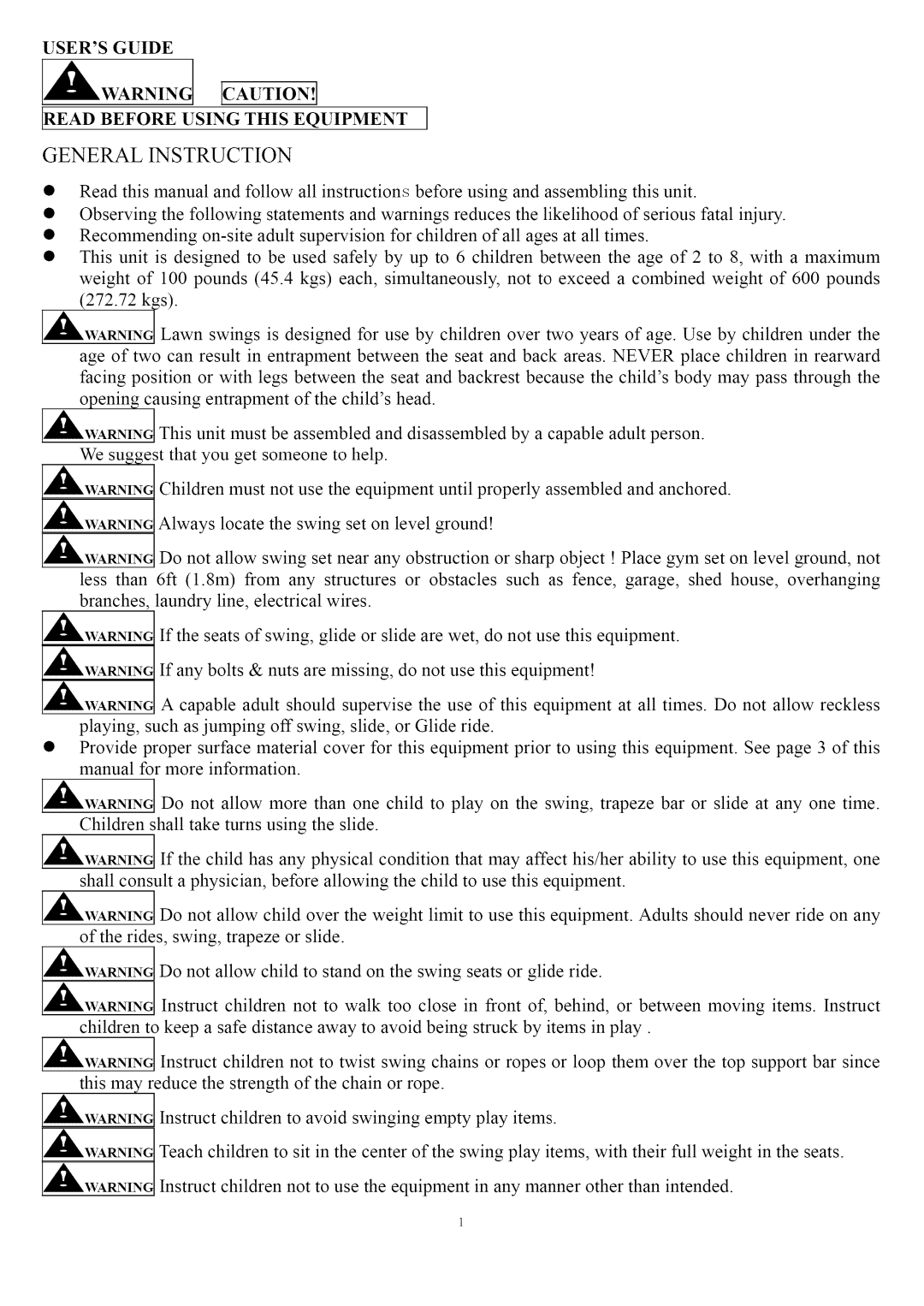 Camerons Products MSC-2769-SLD owner manual General Instruction 