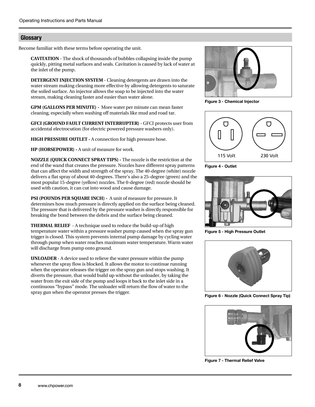 Campbell Hausfeld CP5101 manual Glossary 