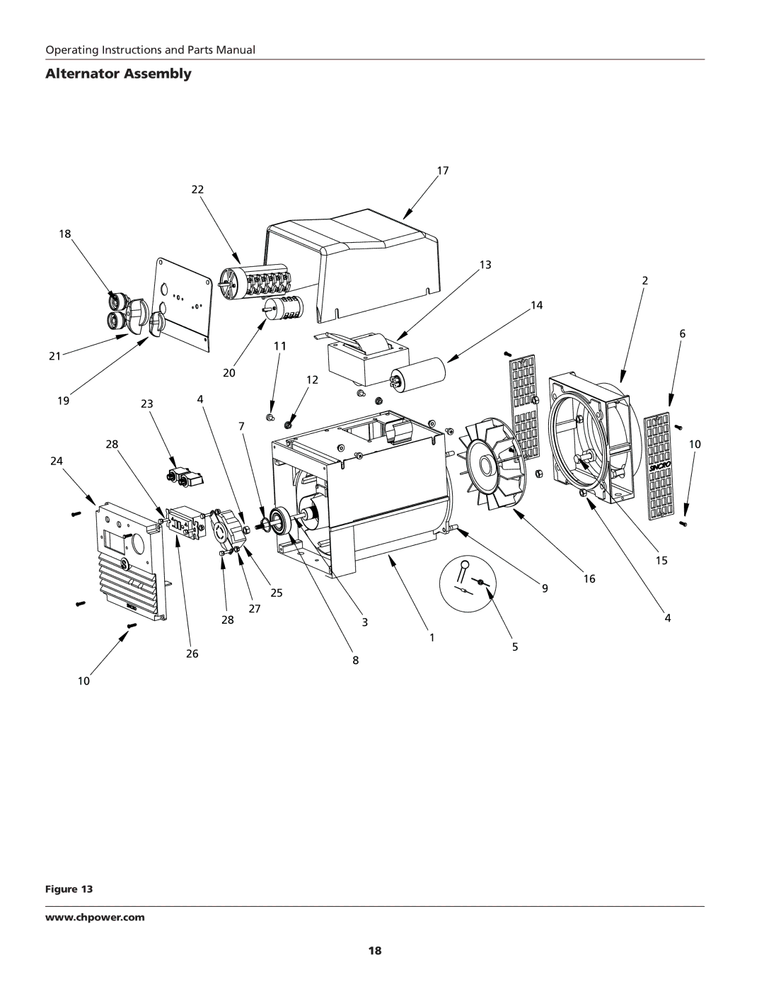 Campbell Hausfeld GW4500 specifications Alternator Assembly 