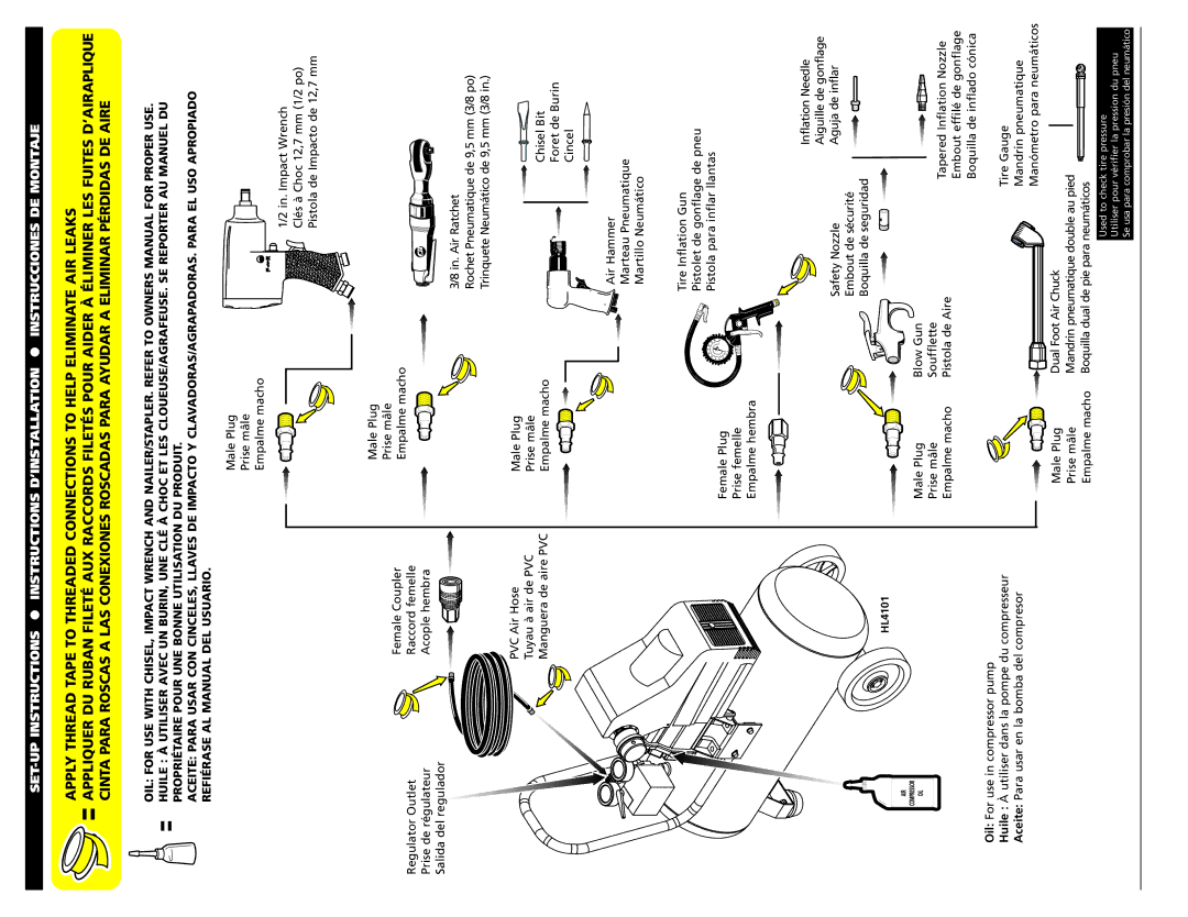 Campbell Hausfeld HL410189 manual Female Coupler 