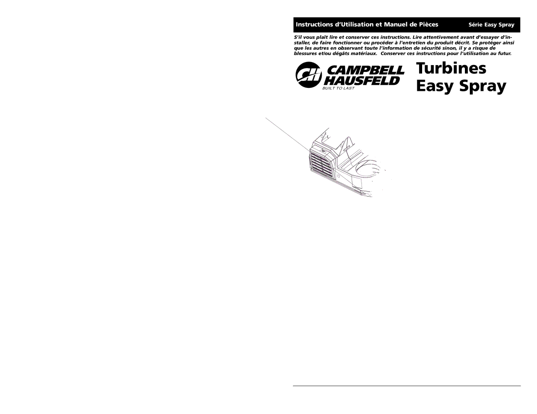 Campbell Hausfeld HV2000, HV1000, HV1500 specifications Garantie Limitée, LA Présente Garantie NE Couvre PAS 