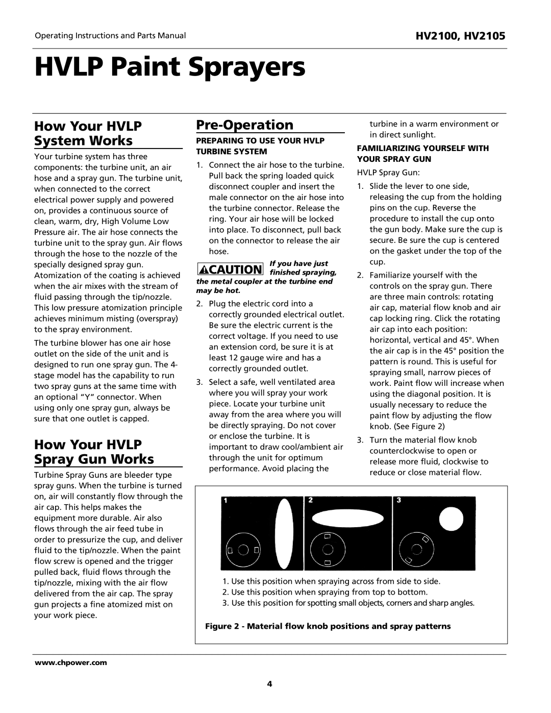 Campbell Hausfeld HV2105, HV2100 How Your Hvlp System Works, How Your Hvlp Spray Gun Works, Pre-Operation 