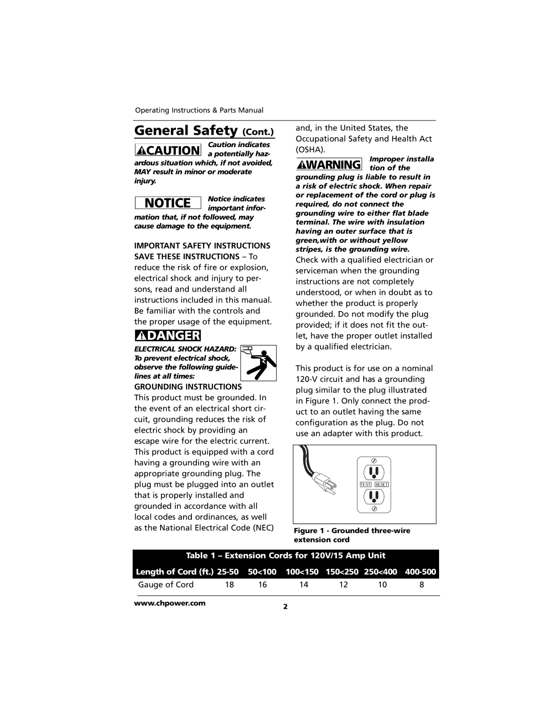 Campbell Hausfeld IN423200AV, EZ5000 Series specifications Important Safety Instructions 