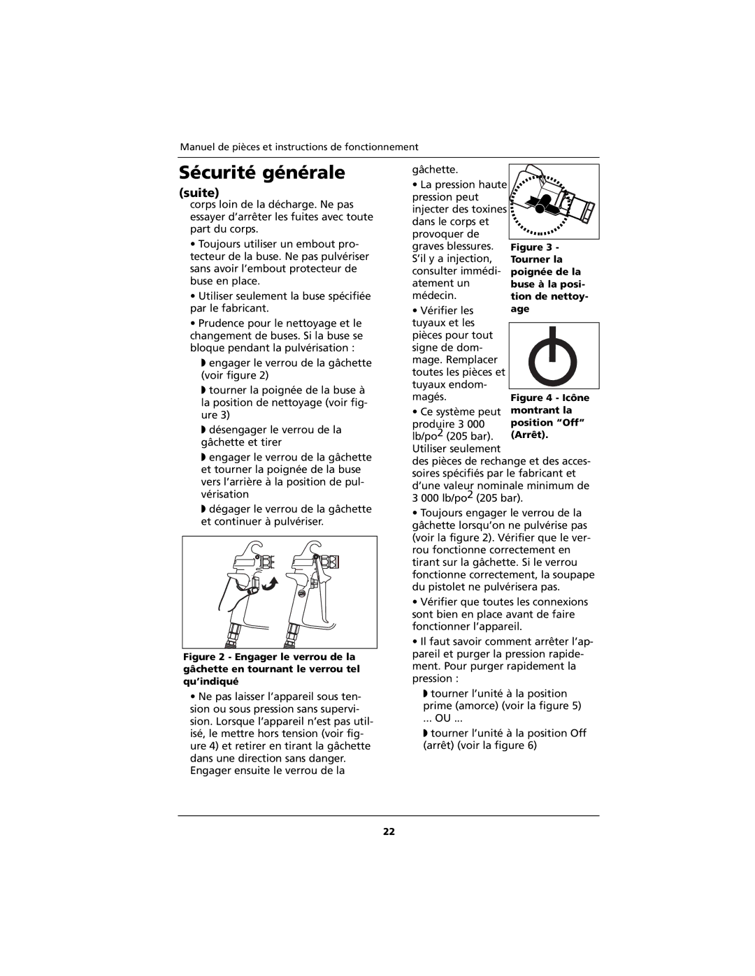 Campbell Hausfeld EZ5000 Series, IN423200AV specifications Sécurité générale 