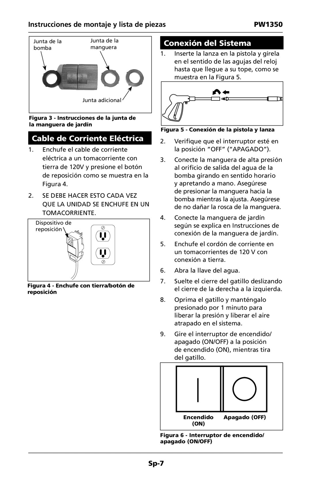 Campbell Hausfeld IN468001AV specifications Cable de Corriente Eléctrica, Conexión del Sistema 