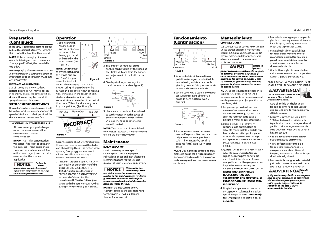 Campbell Hausfeld KBS530 operating instructions Advertencia Cuandole 