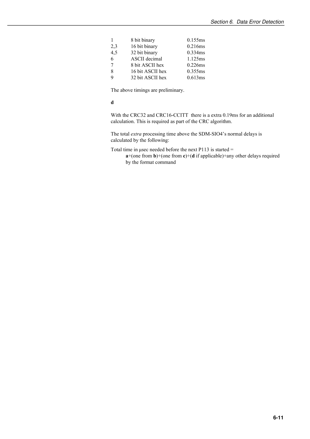 Campbell Hausfeld SDM-SIO4 manual Data Error Detection 