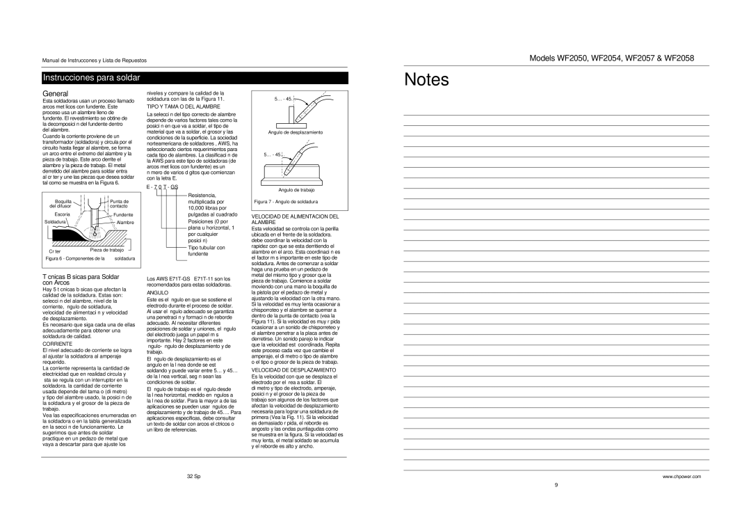 Campbell Hausfeld WF2050, WF2057, WF2054, WF2058 warranty Instrucciones para soldar, General 