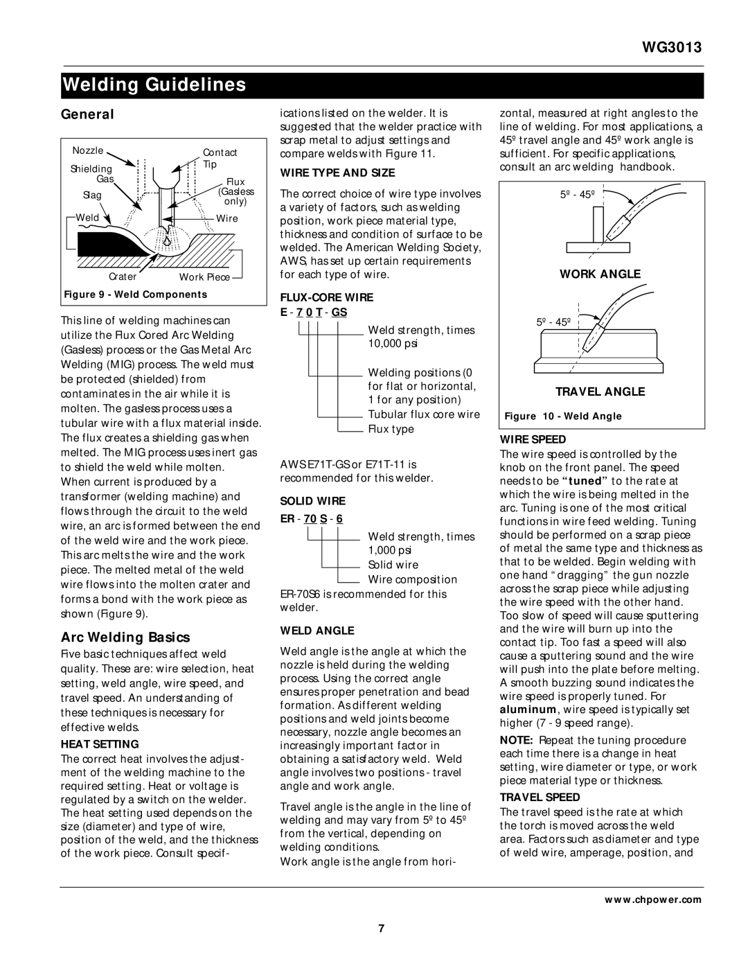 Campbell Hausfeld WG3013 operating instructions Welding Guidelines, General, Arc Welding Basics 