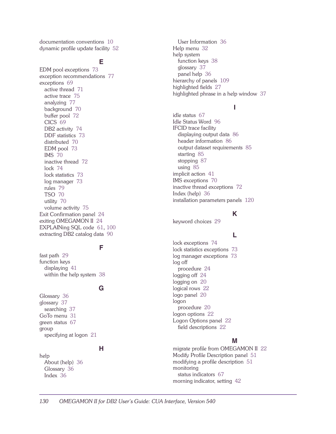 Candle-lite manual Omegamon II for DB2 User’s Guide CUA Interface, Version 