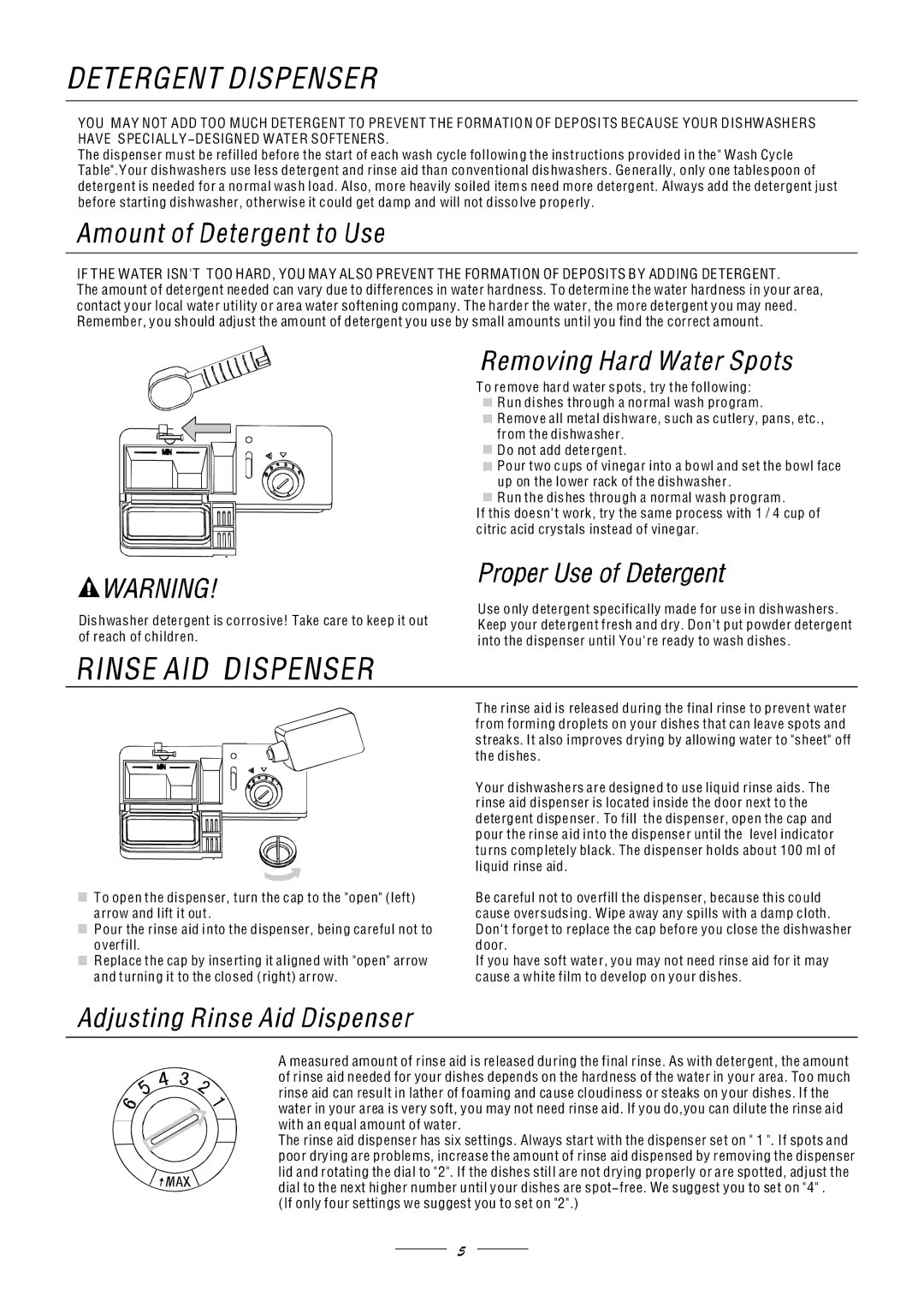 Candy CSD 68-80, CSD 68S-80 manual If only four settings we suggest you to set on 