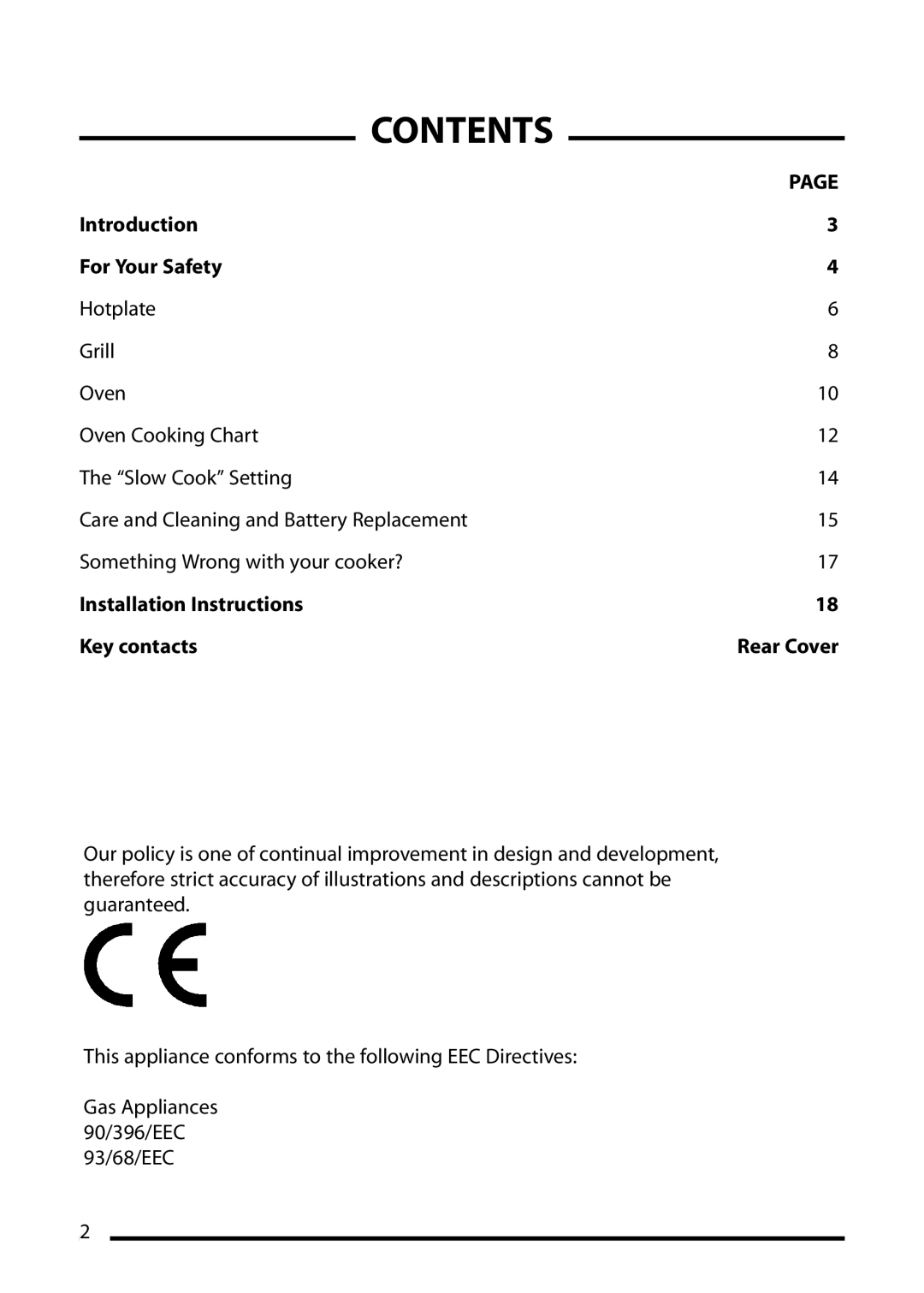 Cannon 10500G, 10506G, 10508G, 10501G, 10505g installation instructions Contents 