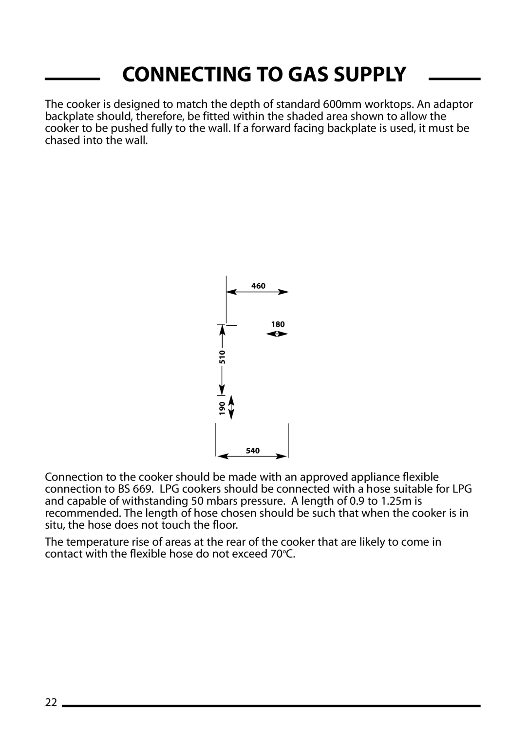 Cannon 10530G MK2, 10538G MK2, 10535G MK2, 10532G MK2 installation instructions Connecting to GAS Supply 