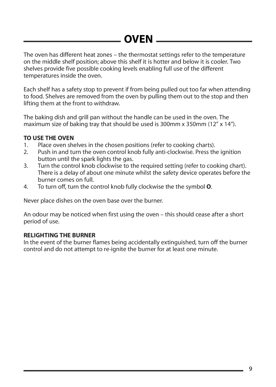 Cannon 10535G MK2, 10538G MK2, 10530G MK2, 10532G MK2 installation instructions To USE the Oven 